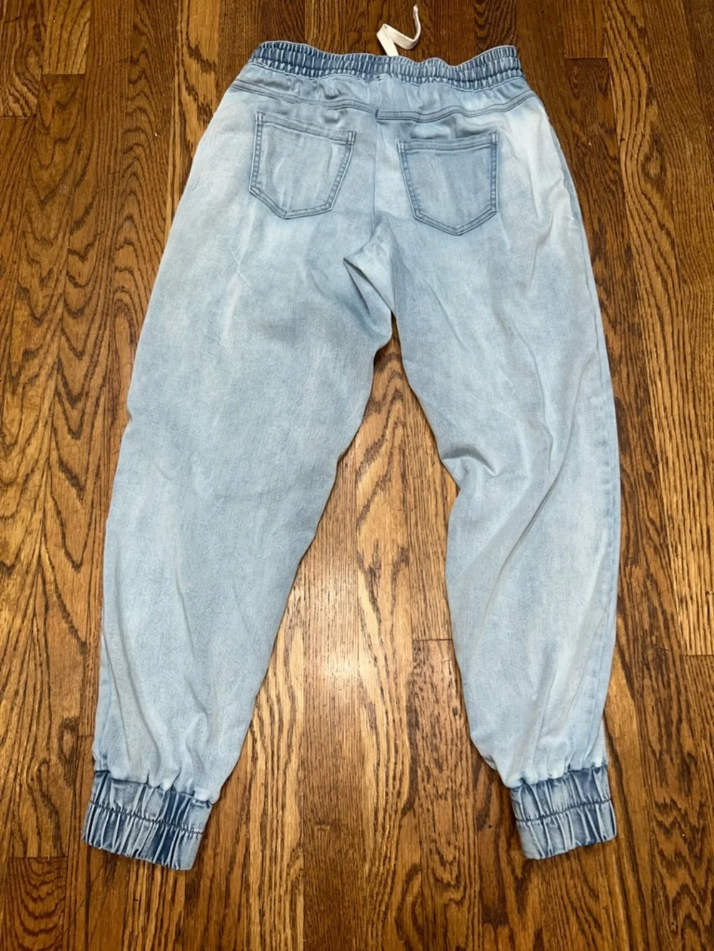 INC International Concepts Light Blue Elastic Waist Denim Pants Minimalist - Picture 3 of 6